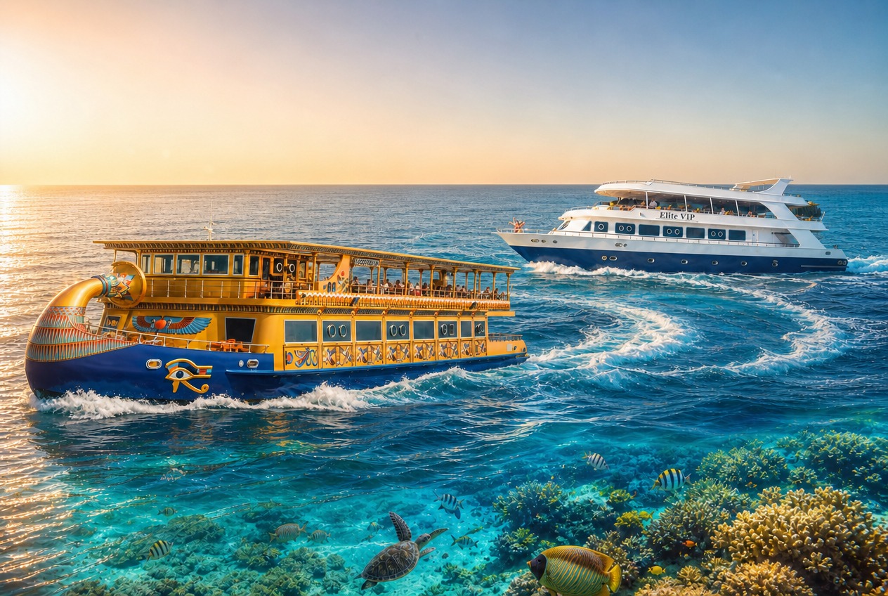 Nefertari vs Elite VIP Cruise Hurghada | Egypt Sunmarine